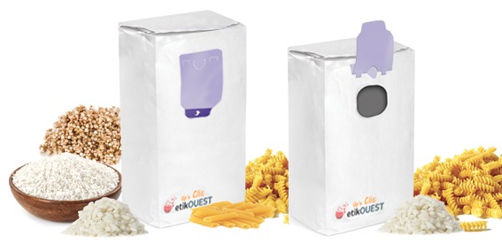 FOND PLAT-UP’N BAG CLIC etik ouest packaging ouverture fermeture packaging FOND PLAT-UP'N BAG CLIC / labels open and reclosed