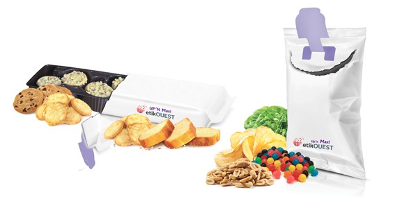 Up’n MAXI-flowpack etik ouest packaging / food packaging labels
