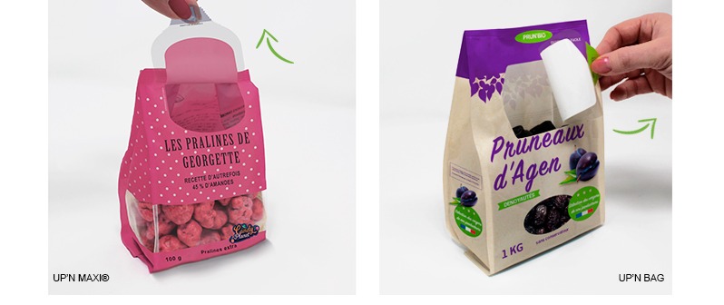 Etik Ouest Packaging, solutions ouvertures fermetures , up’n Maxi, up’n Bag Etik Ouest Packaging, solutions ouvertures fermetures, ouverture facile packaging, up'n maxi, up'n bag