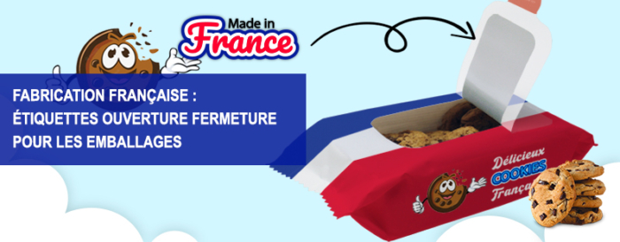 Étiquettes ouverture fermeture pour emballages, fabrication française, Etik Ouest Packaging