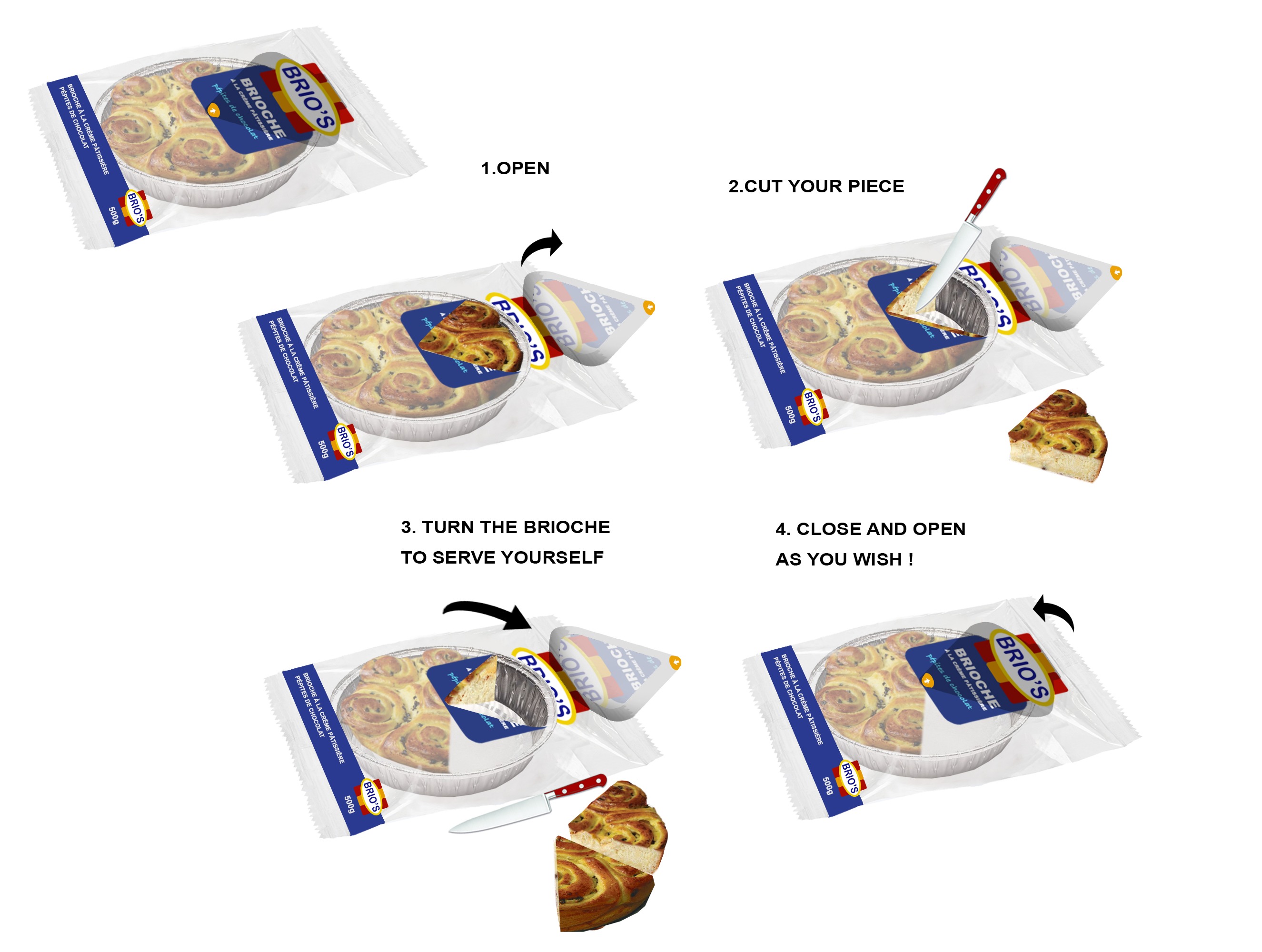 opening and closing paper packaging, industrial pastries, brioche packaging, king's cake packaging, etik ouest packaging