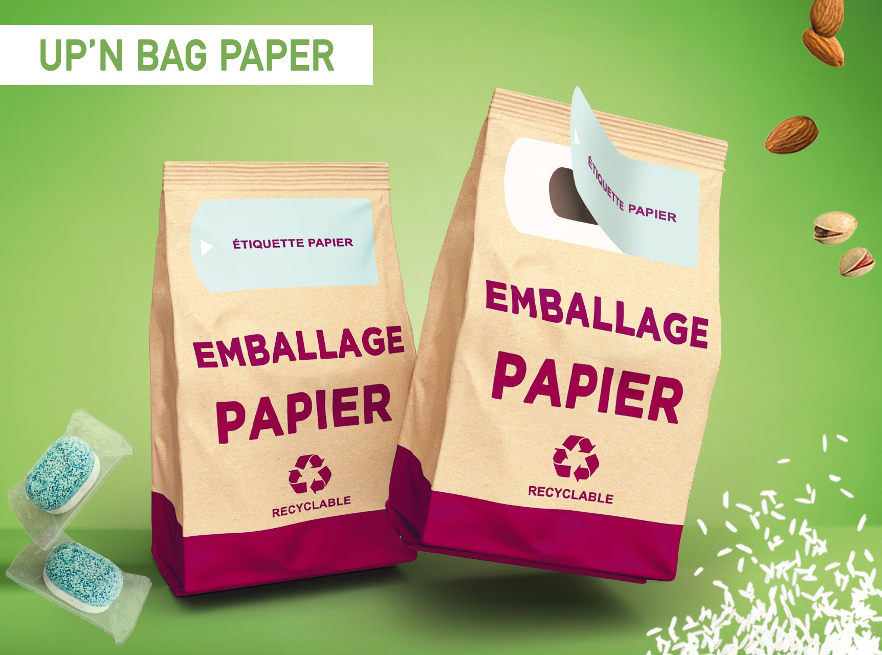 visuel_etikouest_upnbag_paper Up'n Bag Paper, etiquette ouverture fermeture facile pour emballage papier et PE, Etik Ouest Packaging