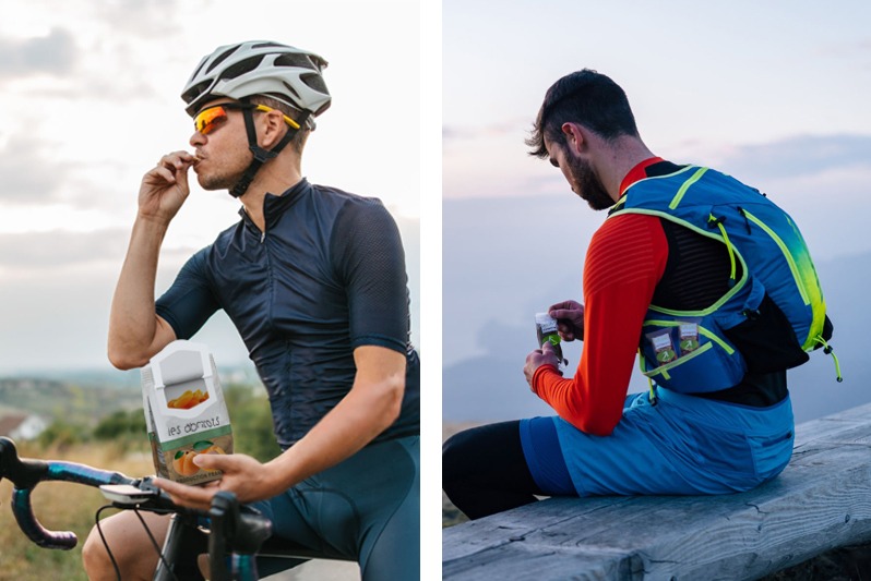 sportifs-emballage-ouverture-refermeture-facile-etikouest-packaging sportifs collation fruits secs, barres énergétiques, ouverture fermeture sur emballages snack, Etik Ouest Packaging